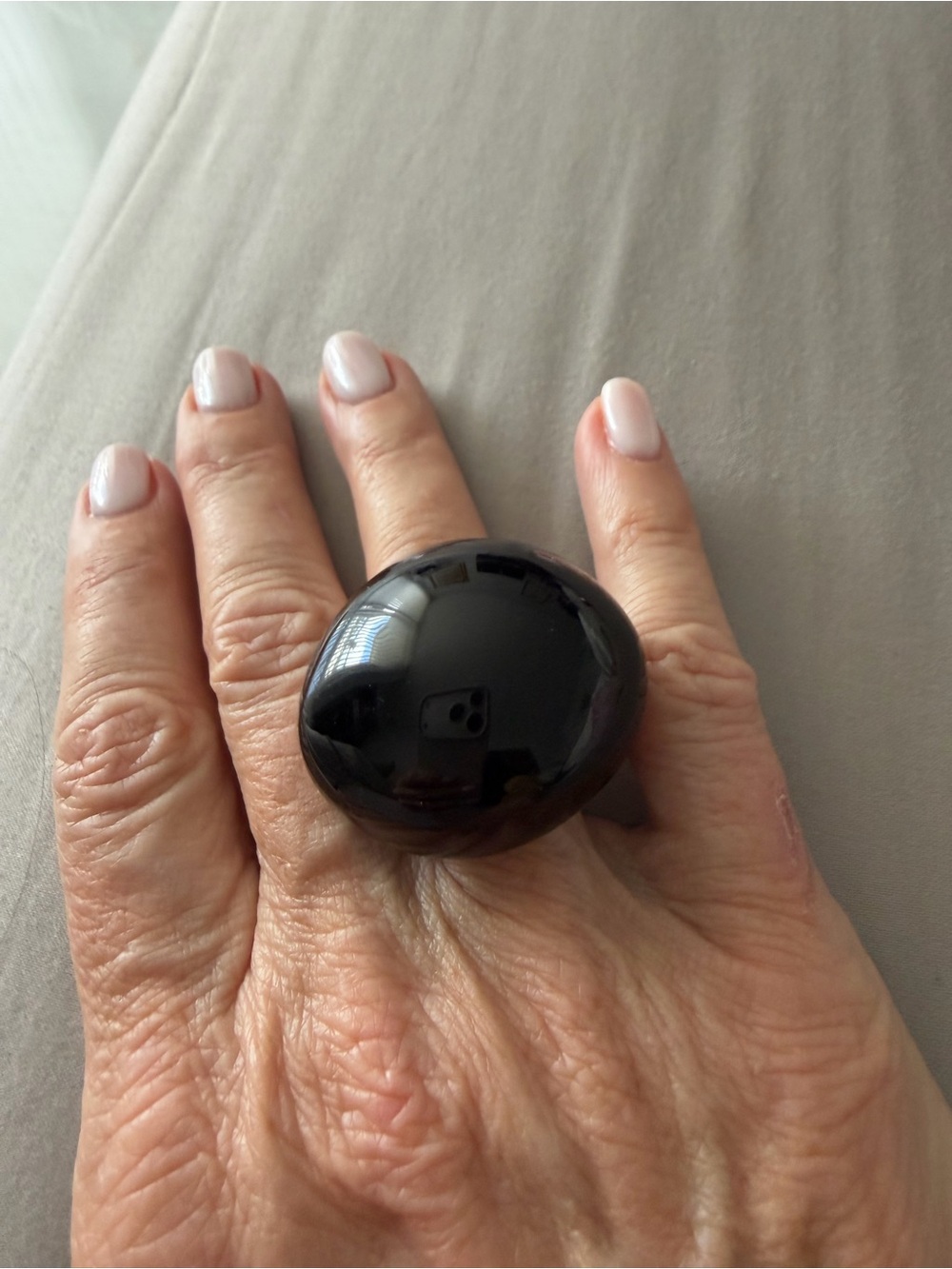 Black Statement Dome Ring - Women Jewelry